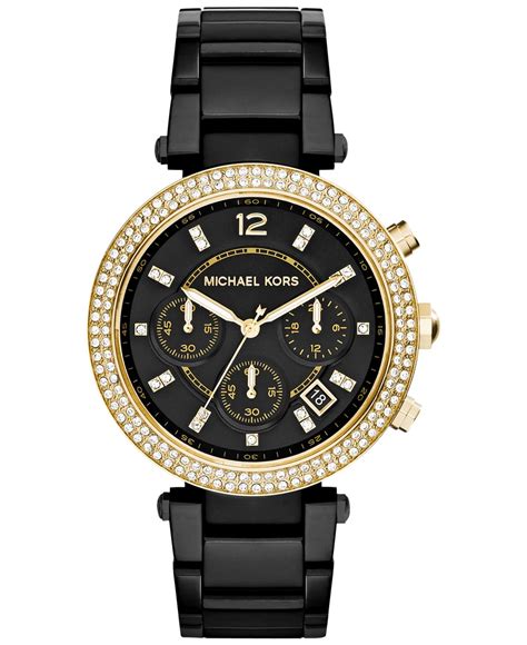 michael kors black watch macys|Michael Kors Watch price.